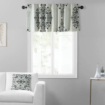 Kerala Cocoa Printed Cotton Window Valance - HalfPriceDrapes.com