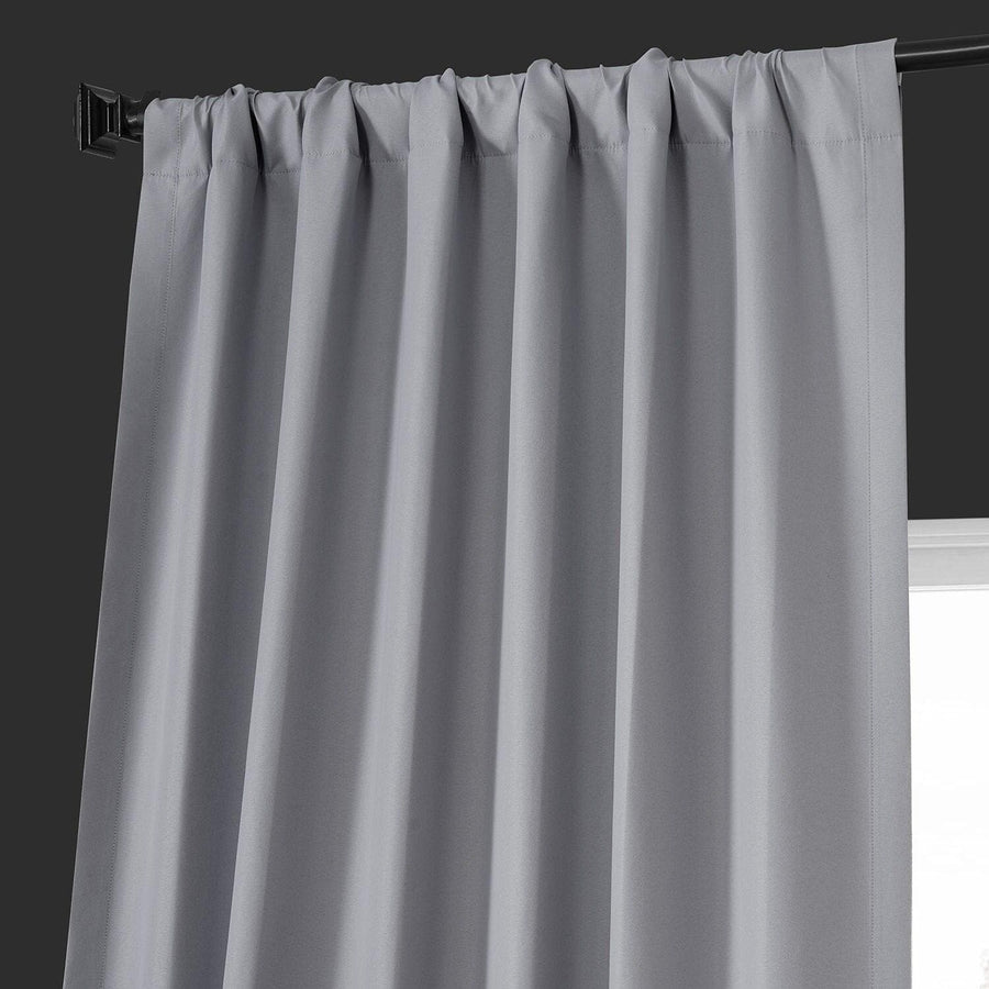 Moonlight Grey Placid Thermal Hotel Blackout Curtain Pair (2 Panels)