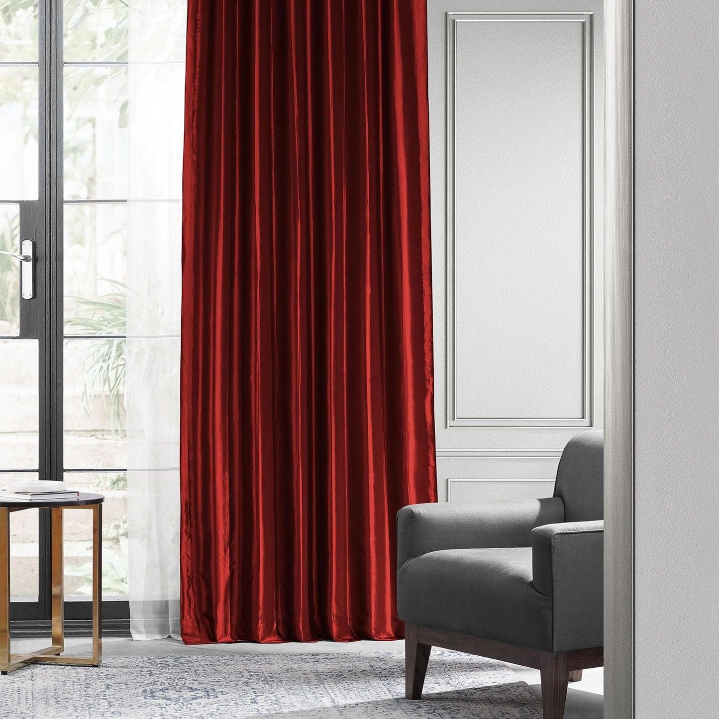 Syrah Faux Silk Taffeta Blackout Curtain