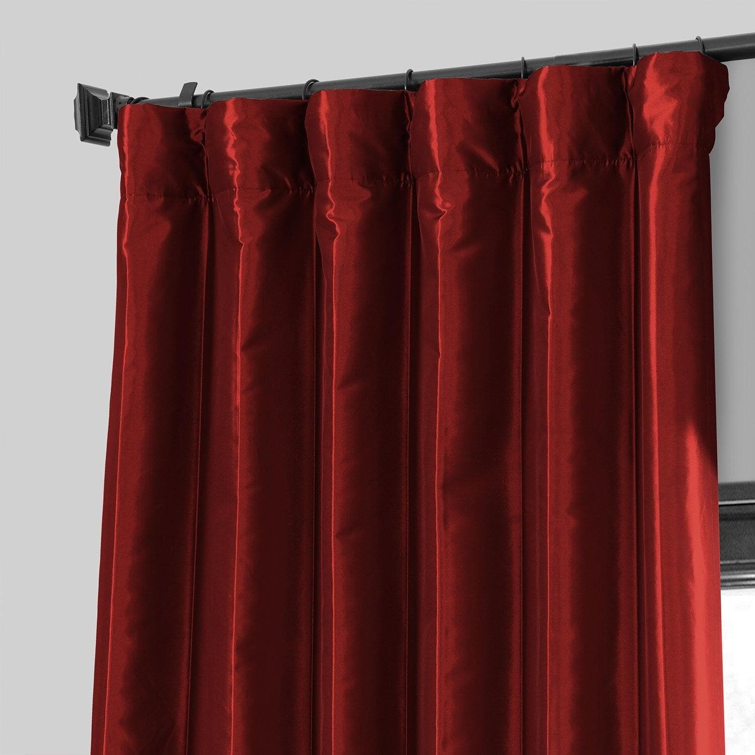 Syrah Faux Silk Taffeta Blackout Curtain