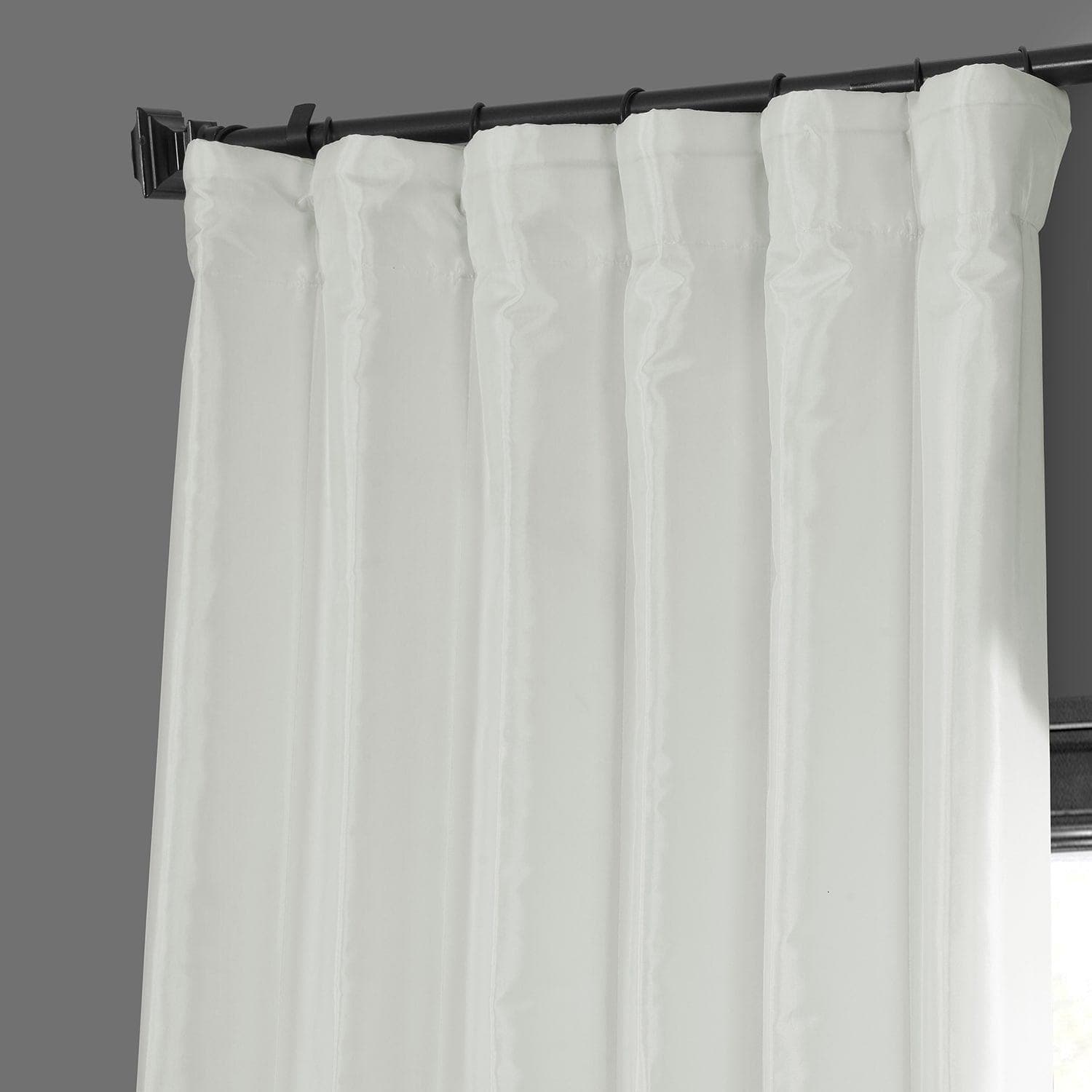 Eggshell Faux Silk Taffeta Blackout Curtain