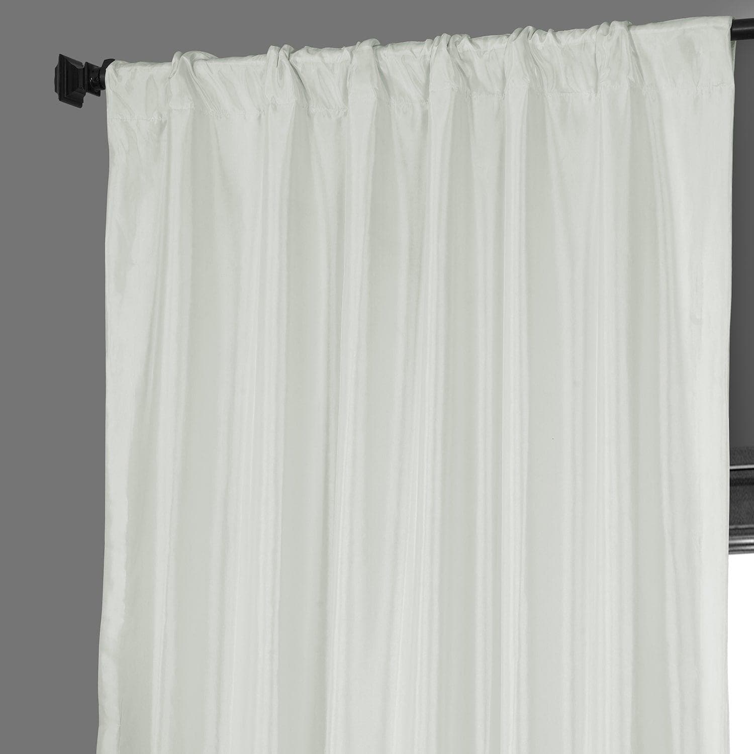 Eggshell Faux Silk Taffeta Blackout Curtain