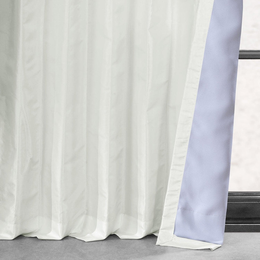 Eggshell Faux Silk Taffeta Blackout Curtain