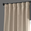 Antique Beige Solid Faux Silk Taffeta Curtain