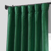 Emerald Green Solid Faux Silk Taffeta Curtain