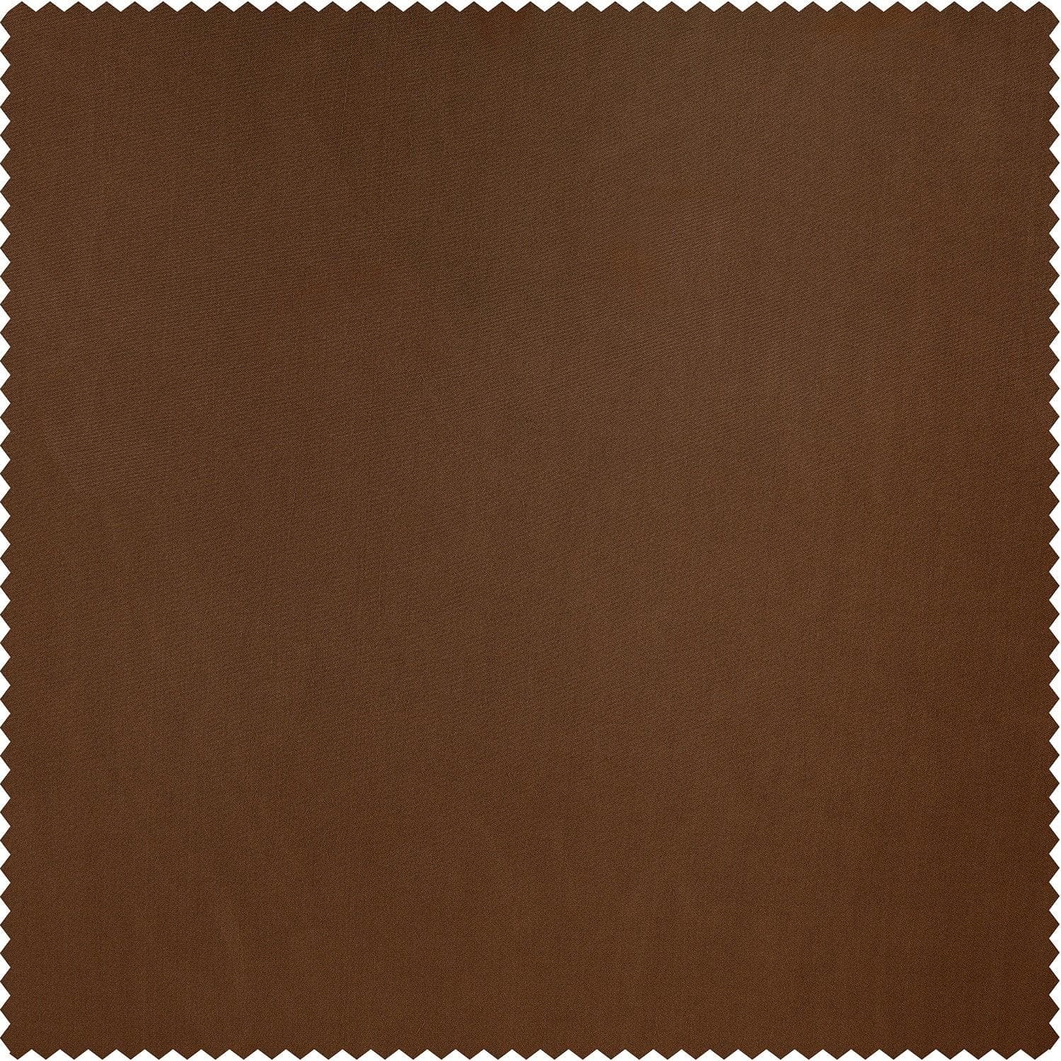 Copper Brown Solid Faux Silk Taffeta Room Darkening Curtain Pair (2 Panels)
