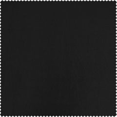 Jet Black Solid Faux Silk Taffeta Room Darkening Curtain Pair (2 Panels)