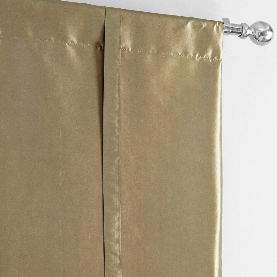 Gold Nugget Solid Faux Silk Taffeta Tie-Up Window Shade