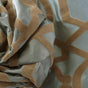 Filigree Blue & Brown Geometric Designer Flocked Swatch