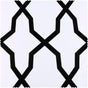 Pinnacle White & Black Geometric Designer Flocked Swatch