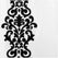 Castle White & Black Bordered Designer Flocked Swatch