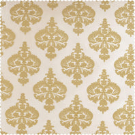 Beatrice Champagne Beige Designer Flocked Swatch - HalfPriceDrapes.com