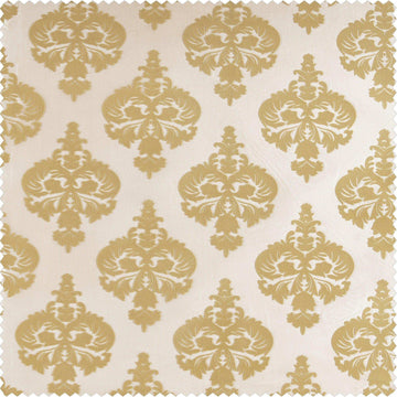 Beatrice Champagne Beige Designer Flocked Swatch - HalfPriceDrapes.com