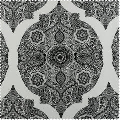 Royal Grey Emblem Designer Faux Silk Taffeta Outdoor Tablecloth