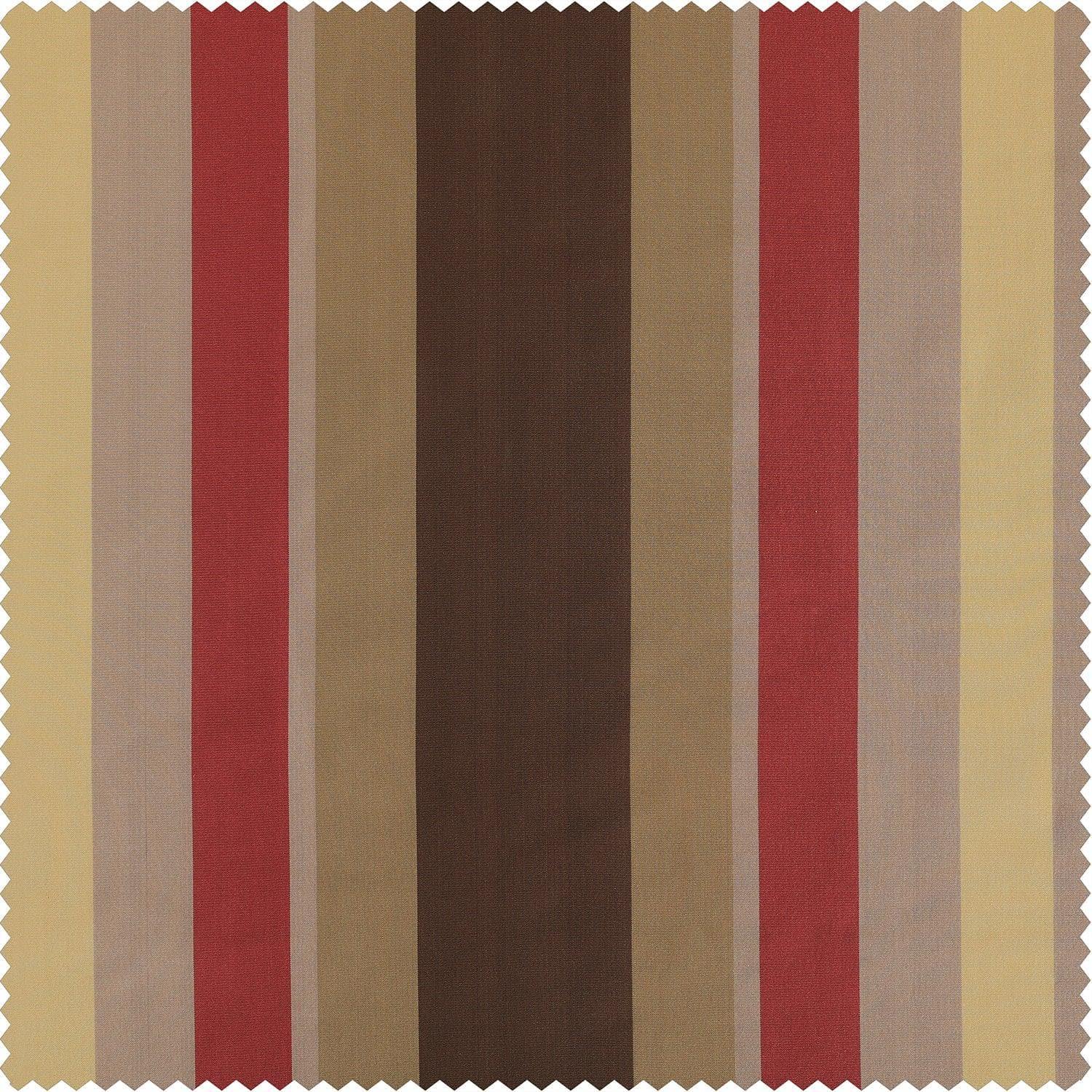 Mirage Gold, Green & Red Designer Striped Faux Silk Swatch - HalfPriceDrapes.com