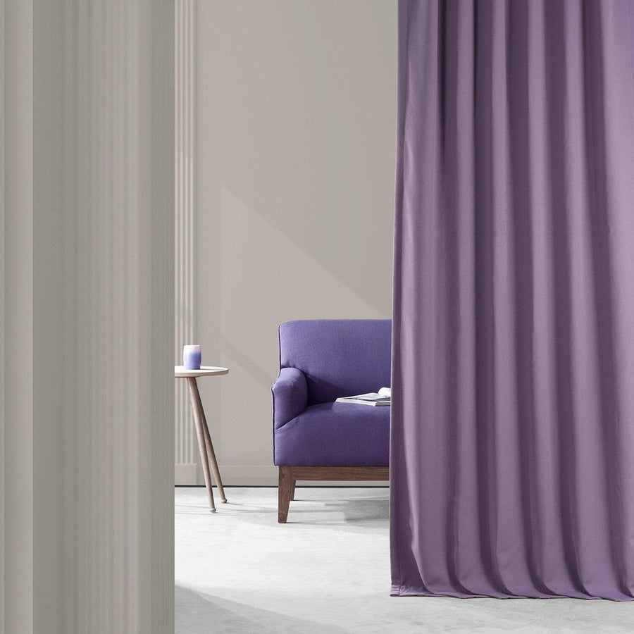 Boho Purple Performance Woven Hotel Blackout Curtain Pair (2 Panels)