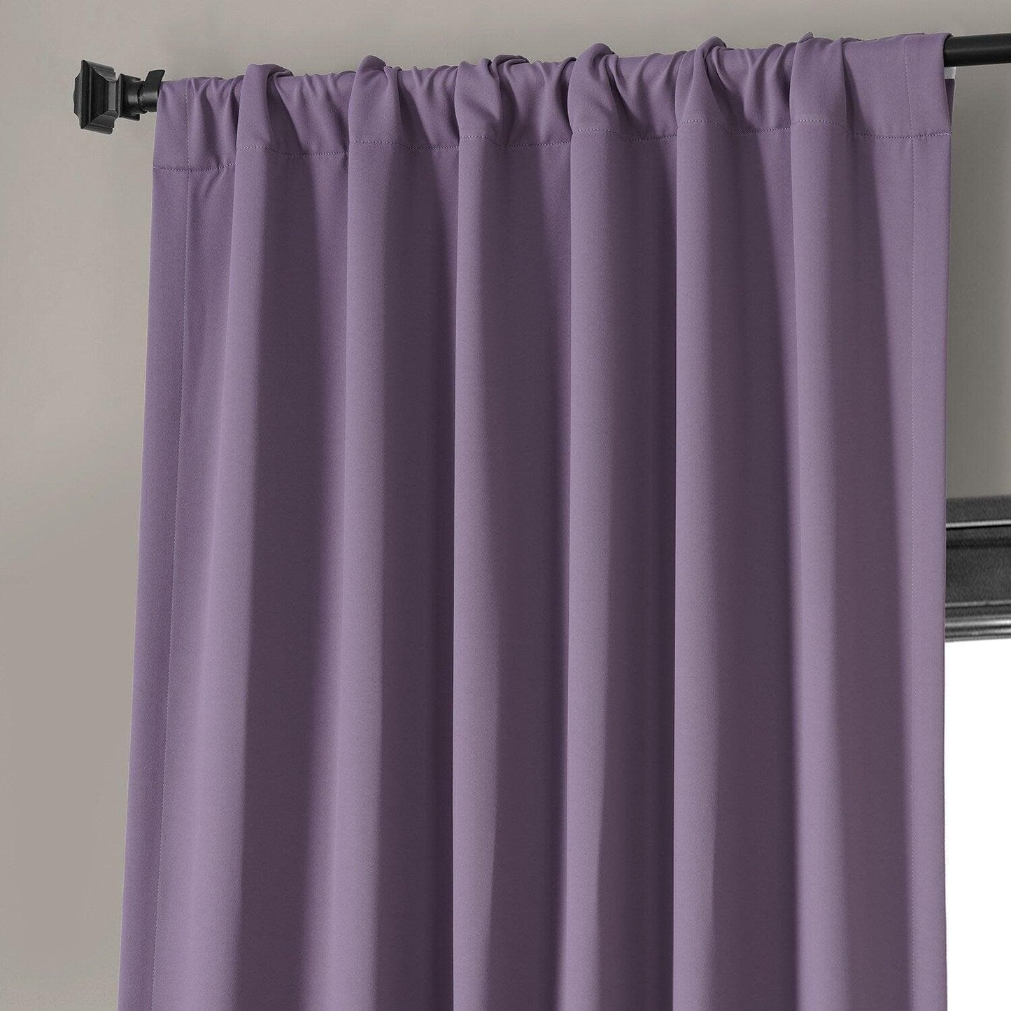 Boho Purple Performance Woven Hotel Blackout Curtain Pair (2 Panels)