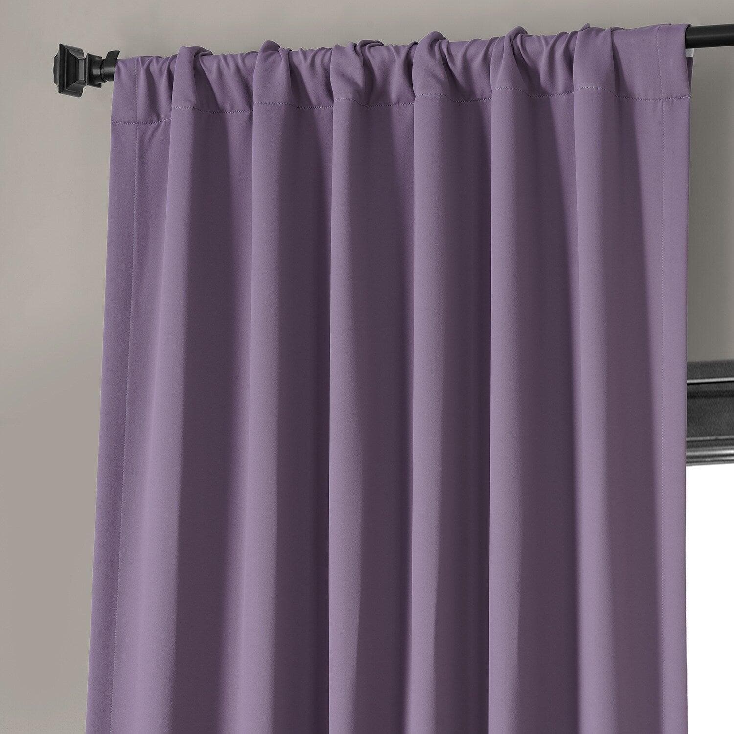 Boho Purple Performance Woven Hotel Blackout Curtain Pair (2 Panels)