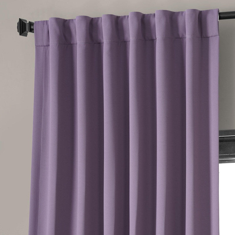 Boho Purple Performance Woven Hotel Blackout Curtain Pair (2 Panels)