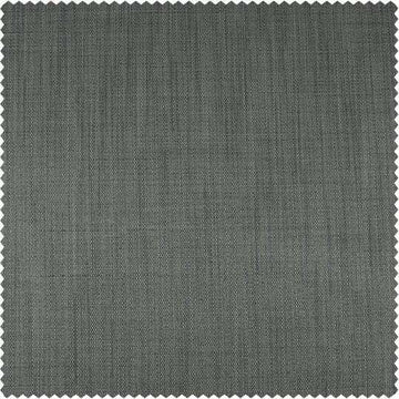 Pebble Grey Textured Italian Faux Linen Custom Curtain - HalfPriceDrapes.com