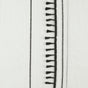 Campane Black Striped Patterned Faux Linen Swatch