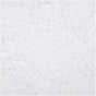 Capella White Geometric Patterned Faux Linen Swatch
