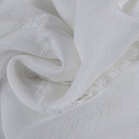 Antares White Patterned Linen Sheer Sheer Swatch - HalfPriceDrapes.com
