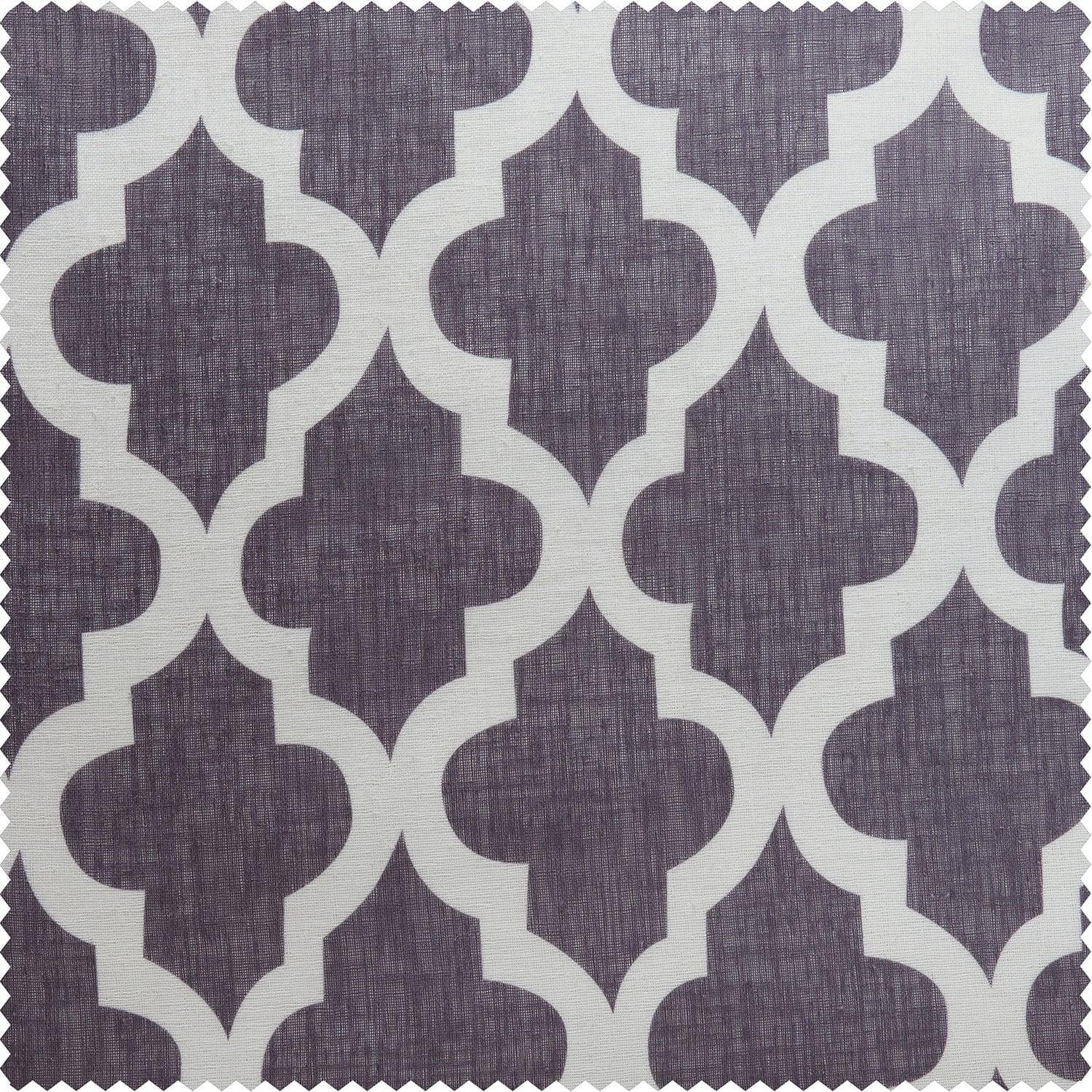 Birmingham Mulberry Printed Faux Linen Sheer Swatch - HalfPriceDrapes.com