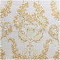 Terrace Gold Damask Printed Sheer Curtain