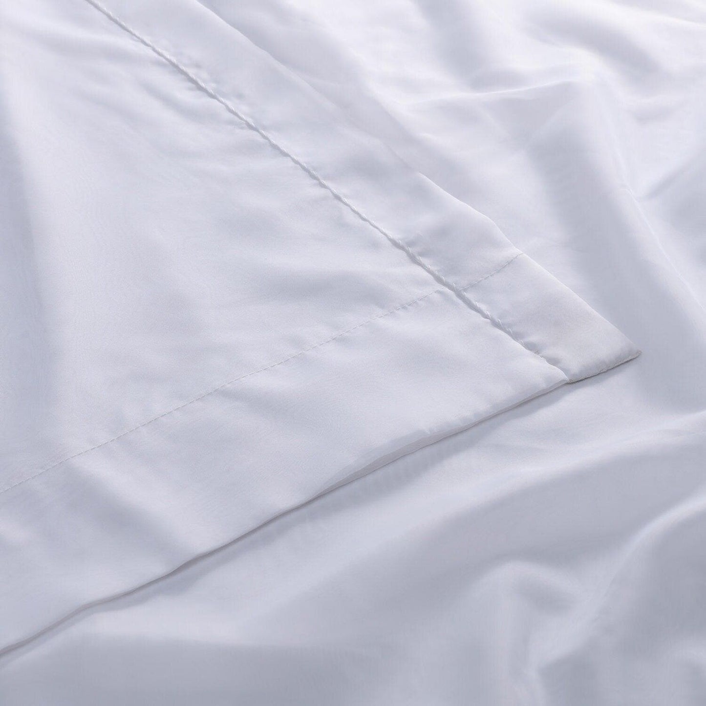 Double Layered White Extra Wide Sheer Curtain