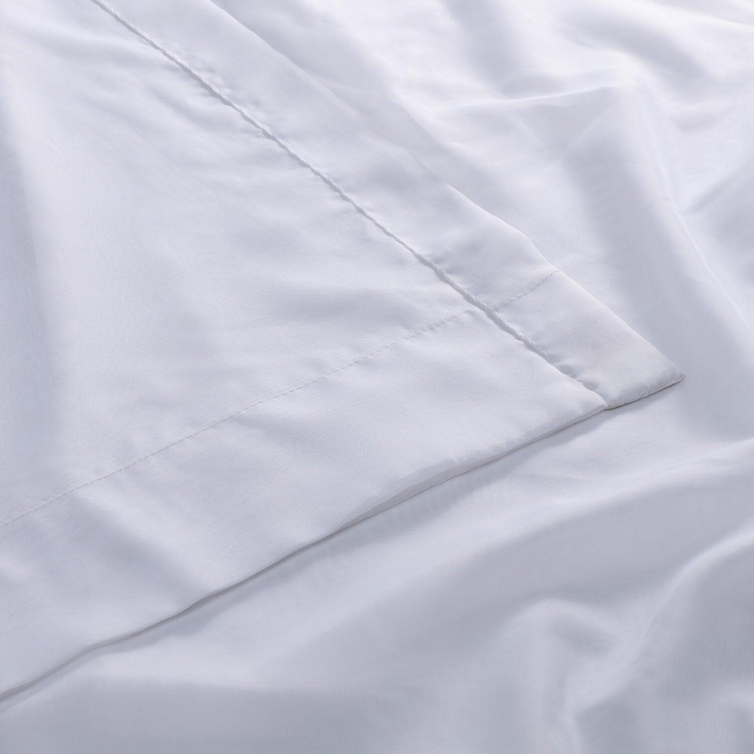 Double Layered White Extra Wide Sheer Curtain