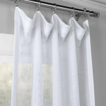 Double Layered White Sheer Curtain