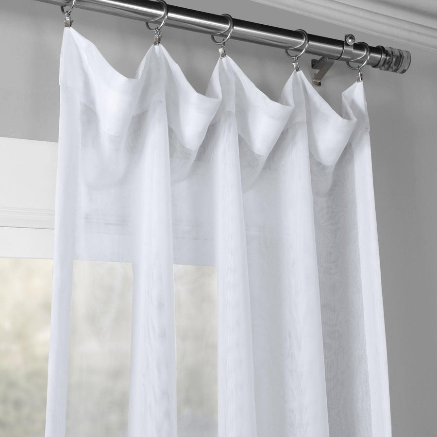Double Layered White Sheer Curtain