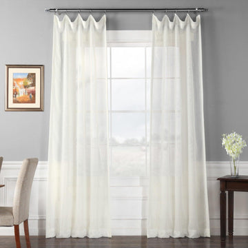 Double Layered Off White Sheer Curtain