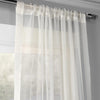 Solid Off-White Sheer Curtain Pair (2 Panels)