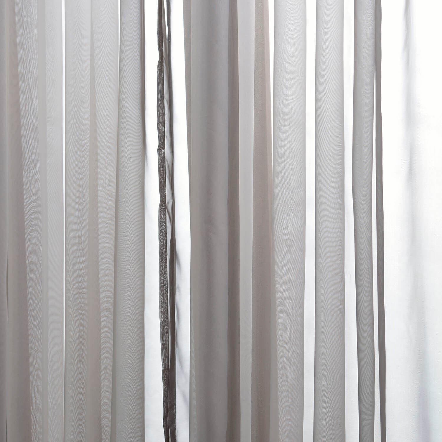 Solid Grey Extra Wide Voile Sheer Curtain - HalfPriceDrapes.com