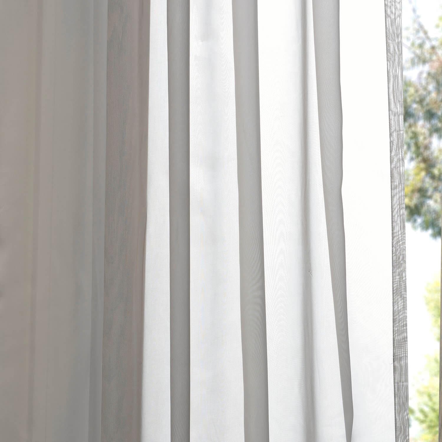 Solid Grey Voile Voile Sheer Swatch - HalfPriceDrapes.com