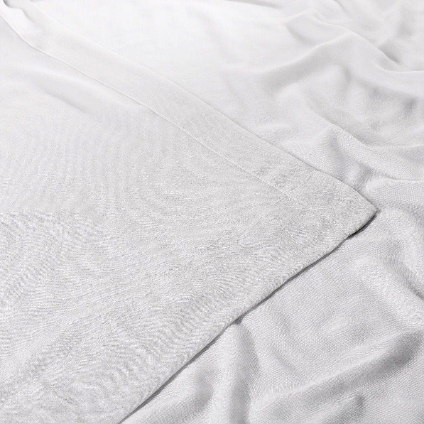 White Orchid Textured Faux Linen Sheer Curtain