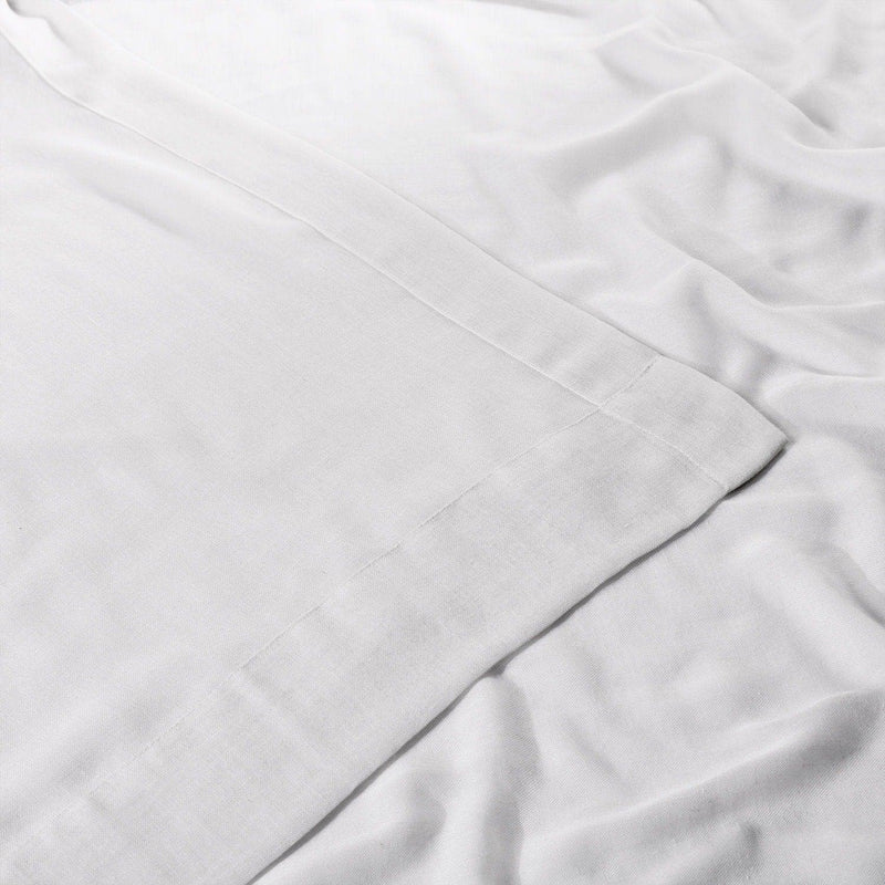 White Orchid Textured Faux Linen Sheer Curtain