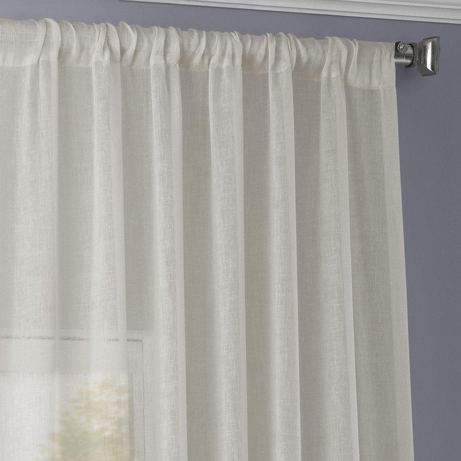 Gardenia Textured Faux Linen Sheer Curtain