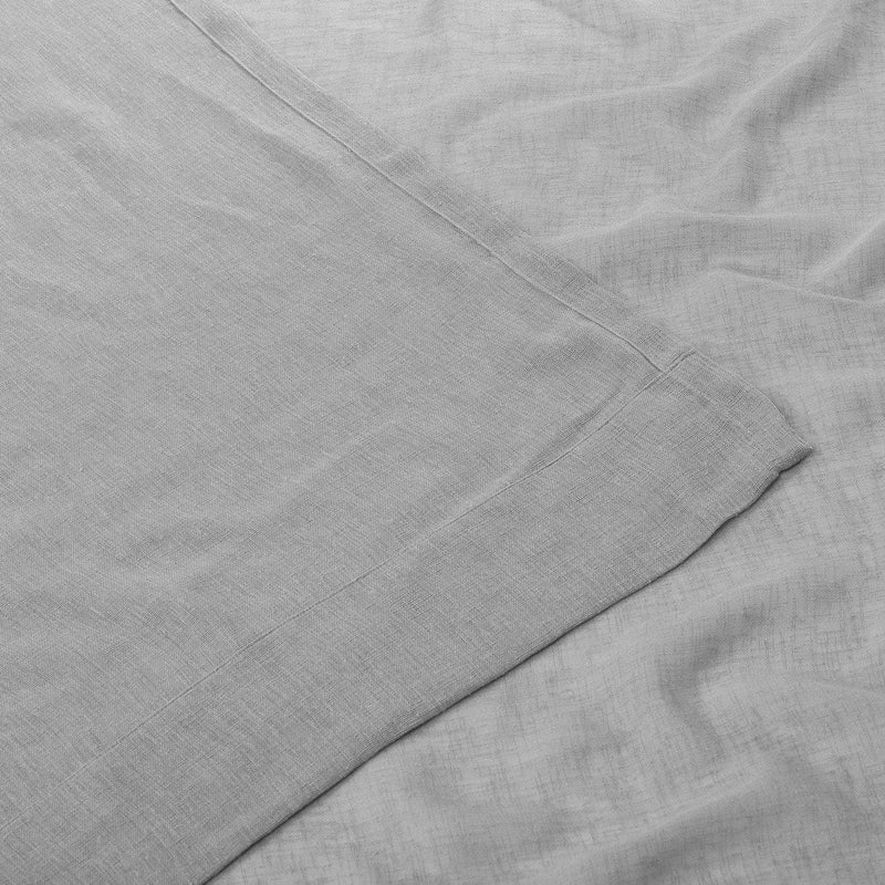 Nickel Textured Faux Linen Sheer Curtain
