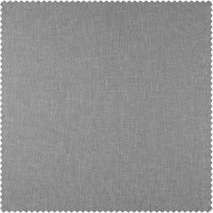 Nickel Textured Faux Linen Sheer Custom Curtain