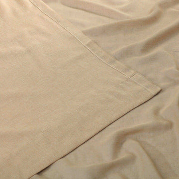 Raffia Tan Textured Faux Linen Sheer Curtain