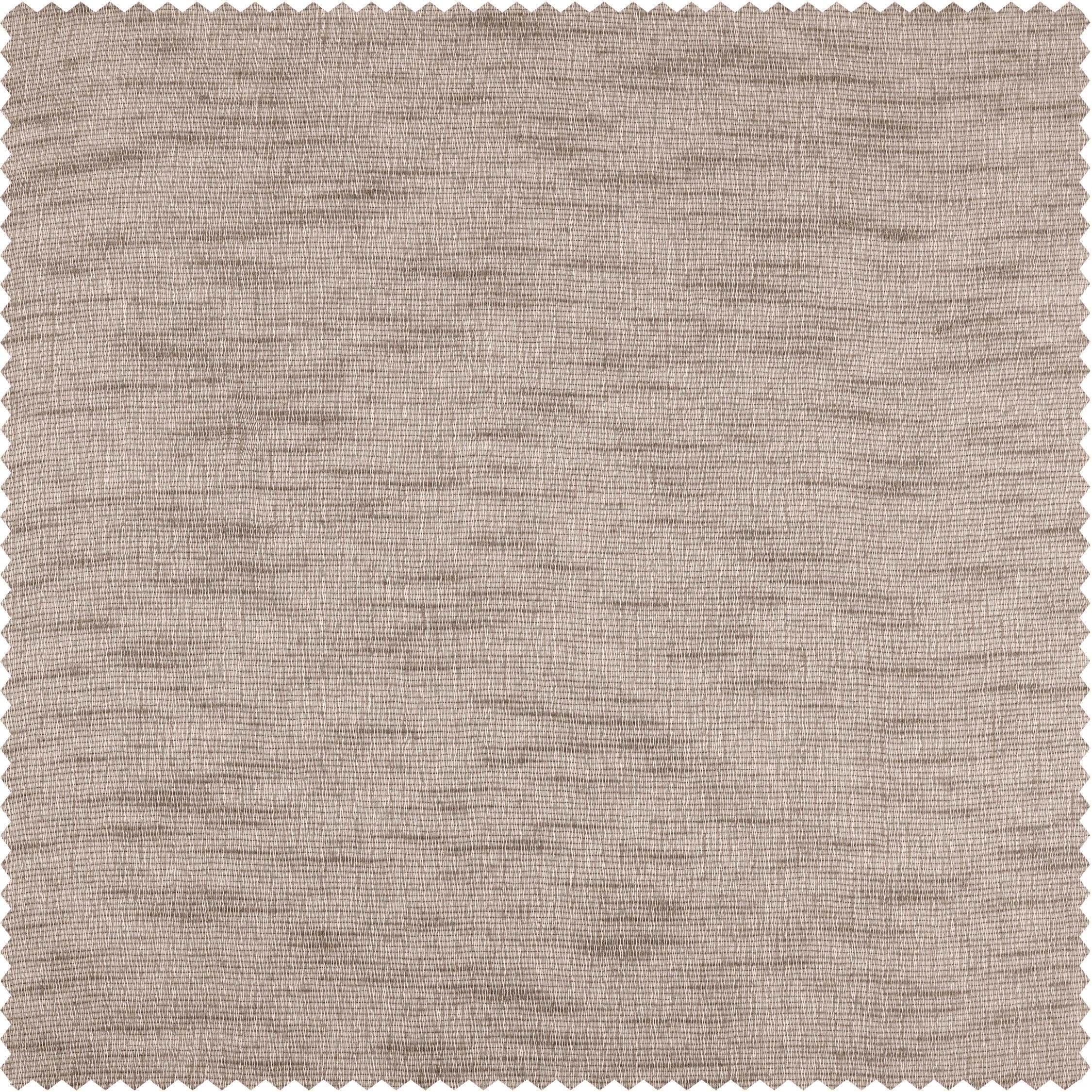 Light Grey Open Weave Linen Blend Sheer Curtain