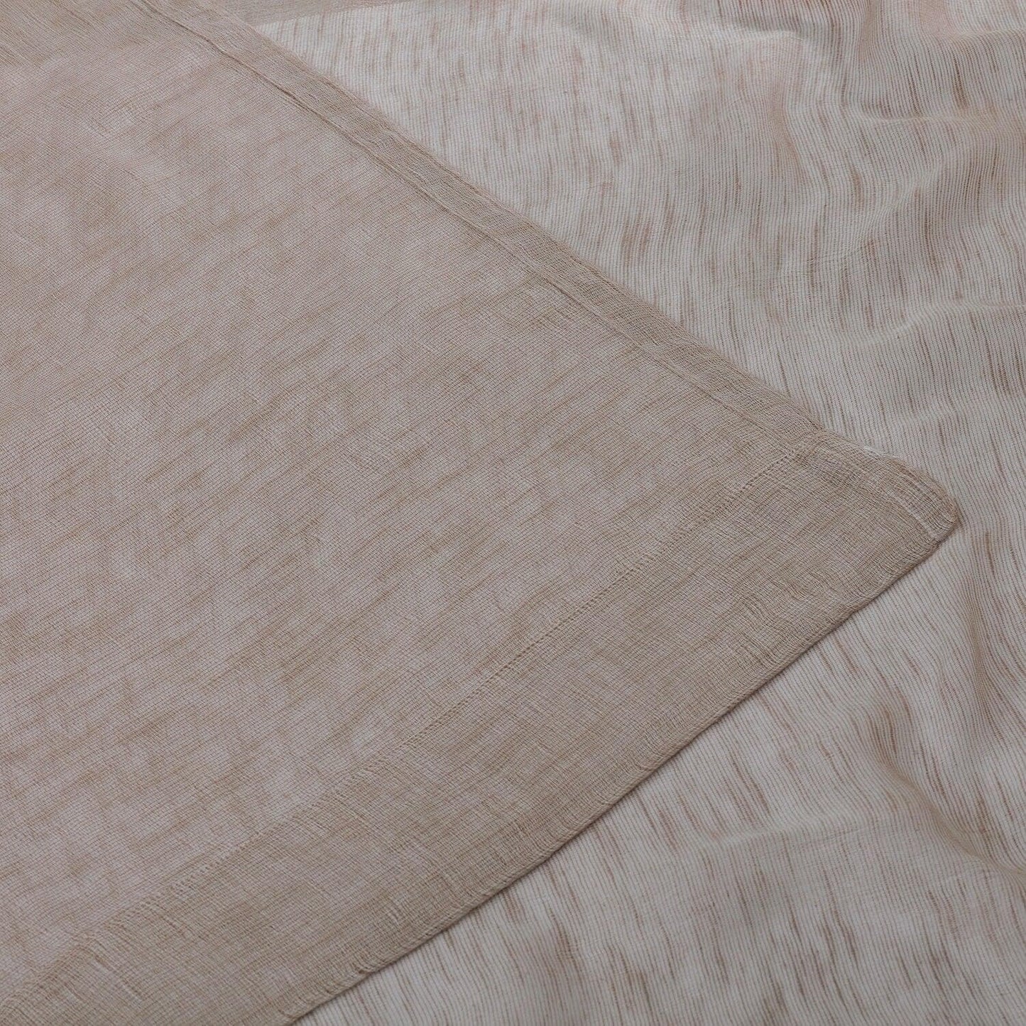 Light Grey Open Weave Linen Blend Curtain