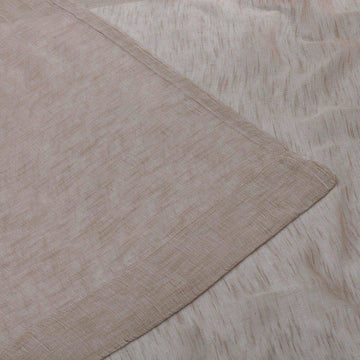 Light Grey Open Weave Linen Blend Curtain