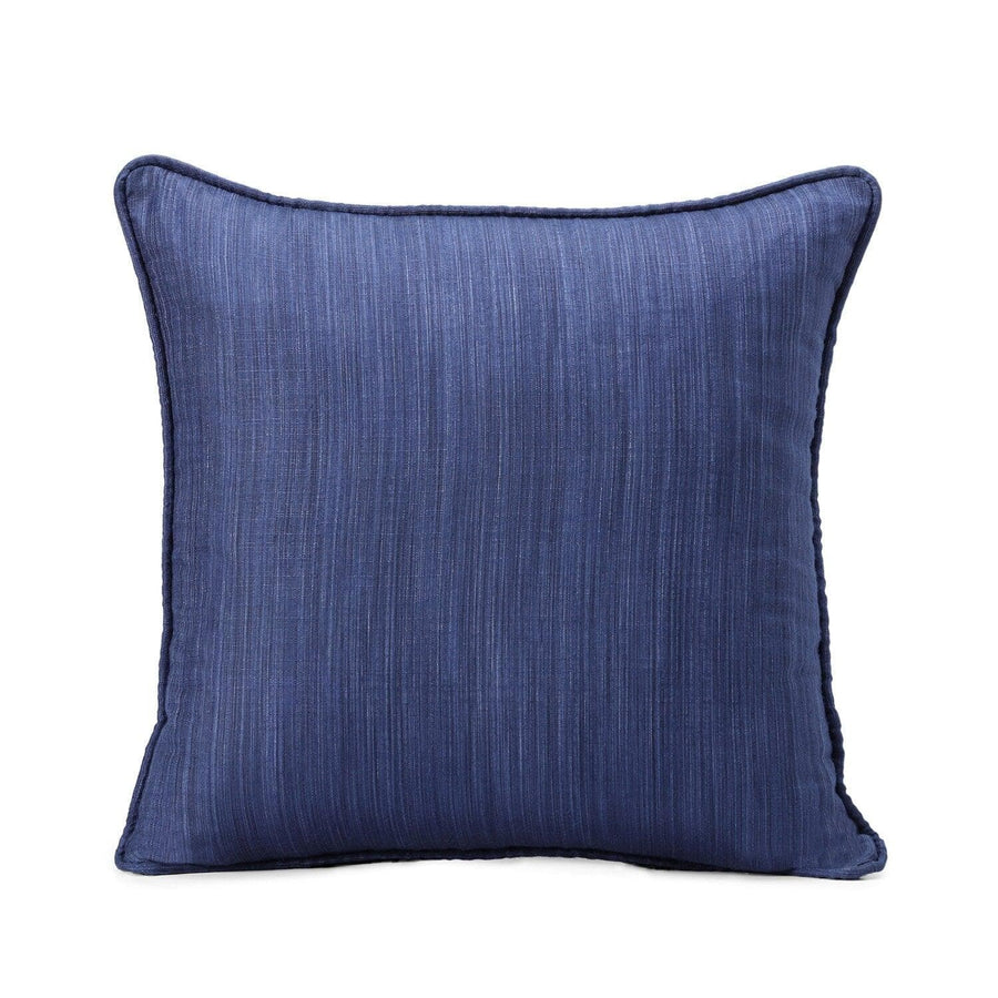Prussian Blue Designer Shantung Faux Silk Cushion Covers - Pair (2 pcs.)