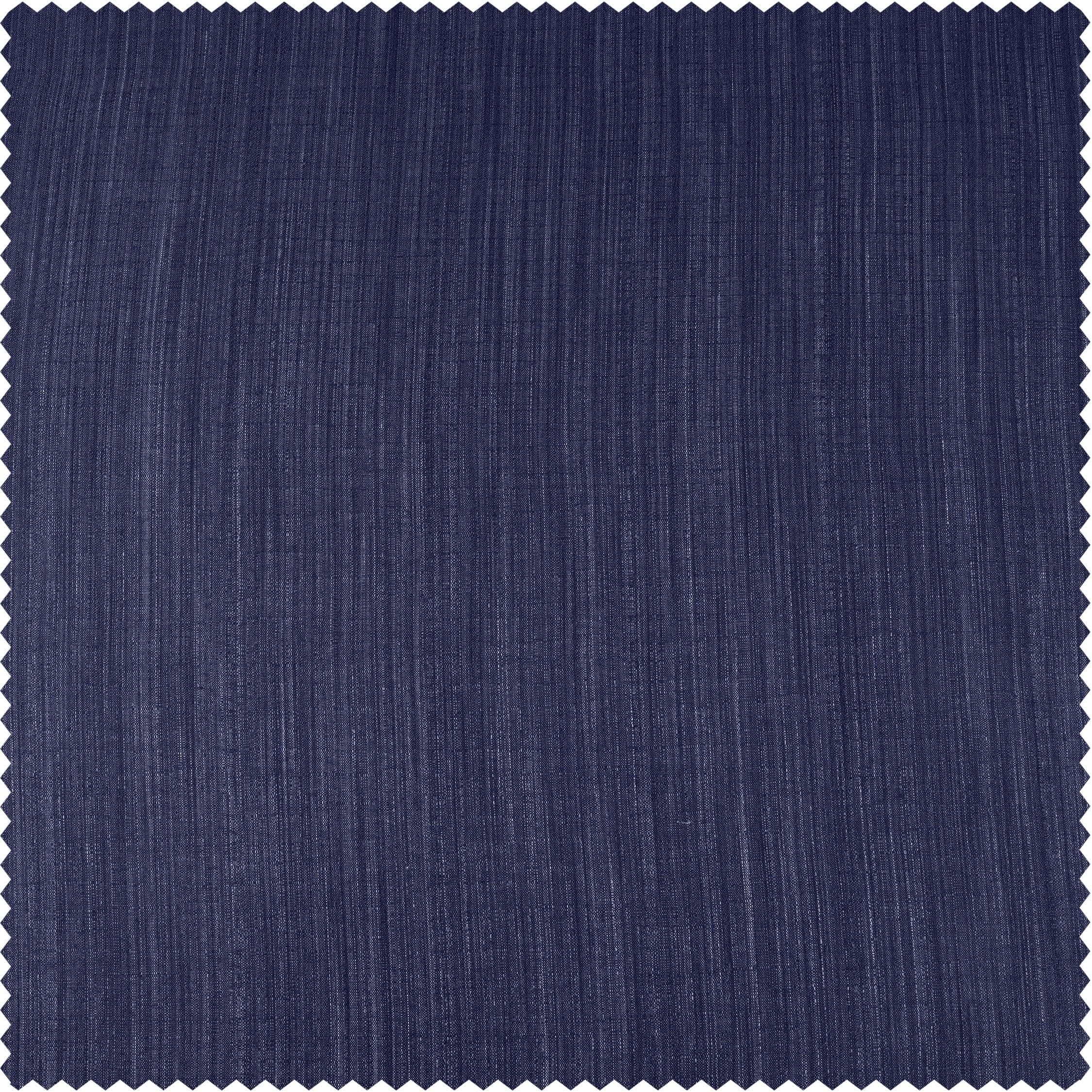 Prussian Blue Designer Shantung Faux Silk Cushion Covers - Pair