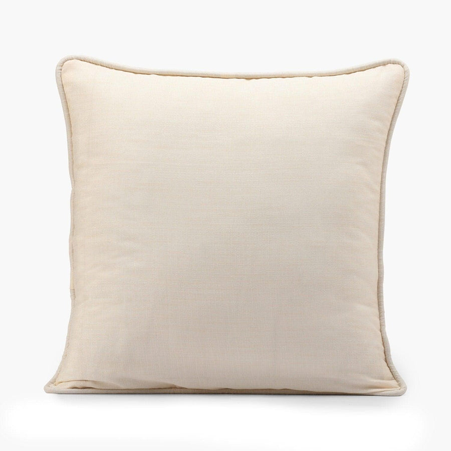 Ivory Designer Shantung Faux Silk Cushion Covers - Pair (2 pcs.)