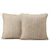 Linen Tan Faux Raw Silk Cushion Covers - Pair